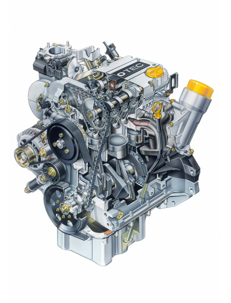 Трехцилиндровый двигатель Opel