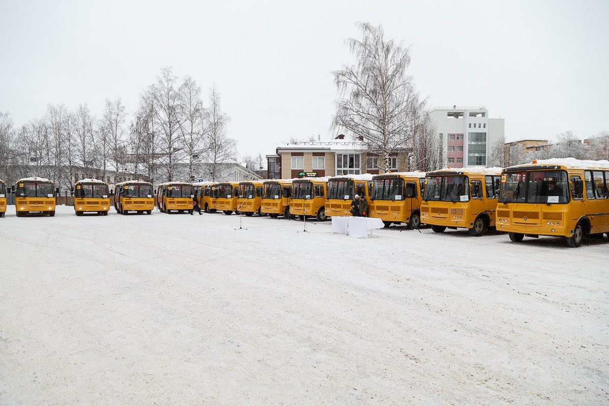 20 новых школьных автобусов ПАЗ для Республики Коми